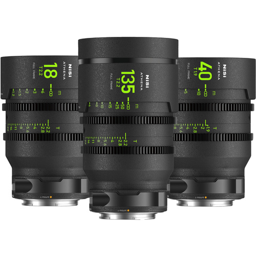 NiSi ATHENA PRIME Full Frame Cinema 3 Lens Add-On Kit (L Mount)