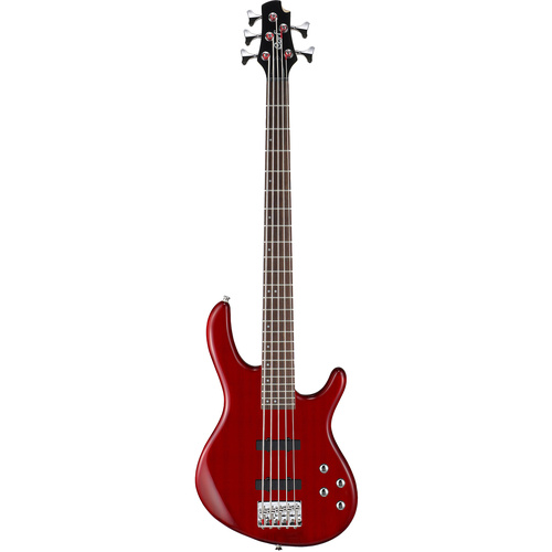 Cort Action V Plus Bass Guitar with Guitar Bag (Trans Red)