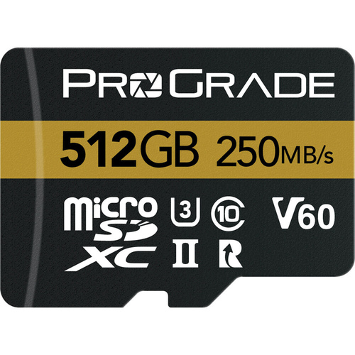 ProGrade Digital 512GB UHS-II microSDXC Memory Card with SD Adapter