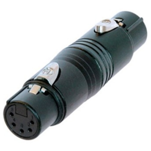 Neutrik 5-pin Female to 5-pin Female XLR Adapter (Black)