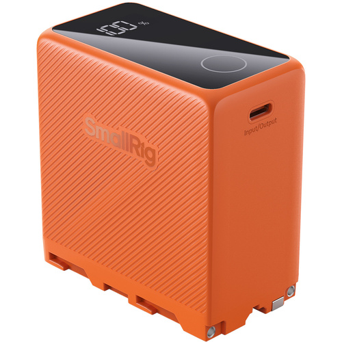 SmallRig 4576 NP-F970 USB-C Rechargeable Camera Battery (Orange)