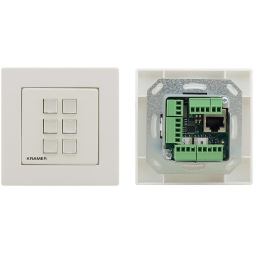 Kramer RC-206 6-Button I/O Control Keypad (White) (EU/UK)