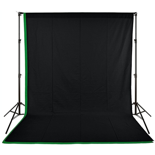 Xlite Standard 3x6m Muslin Background Kit (Black/Chromakey)