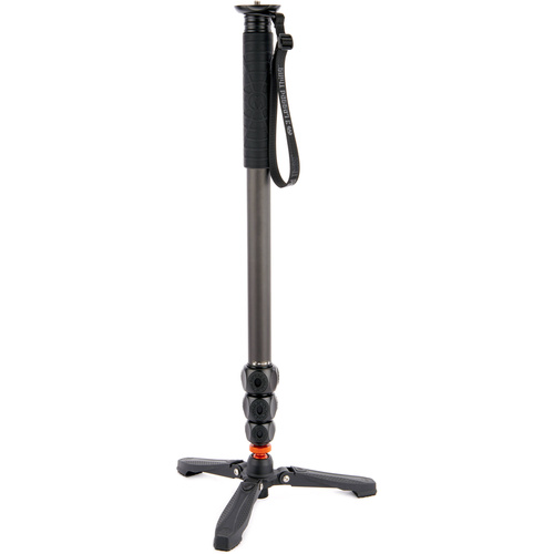 3 Legged Thing Legends Lance 4-Section Carbon Fibre Monopod with DocZ Foot Stabiliser Kit (Darkness)