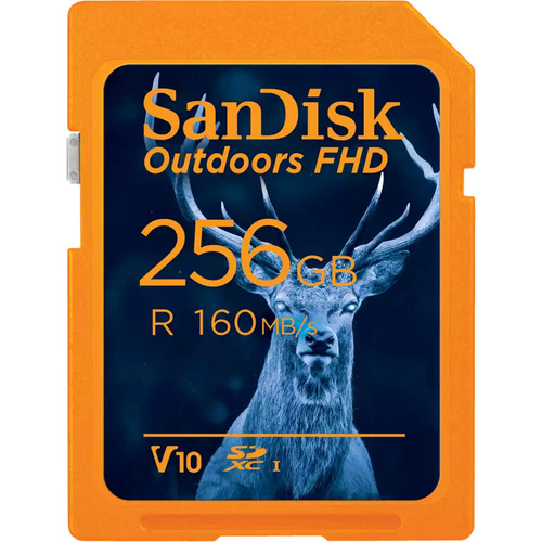 SanDisk 256GB Outdoors FHD UHS-I SDXC Memory Card