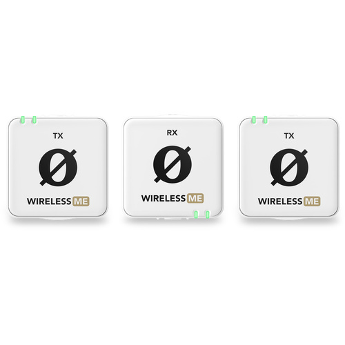 RODE Wireless ME Dual Channel Wireless Microphone System (2TX/1RX, White)