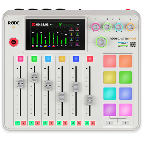 RODE RODECaster Pro II Integrated Podcast Production Studio (White)