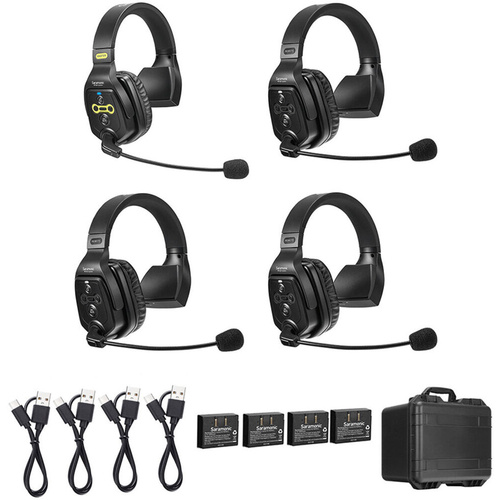 Saramonic WiTalk-WT4S 4-Person Wireless Intercom System with Single-Ear Headsets (1.9 GHz)