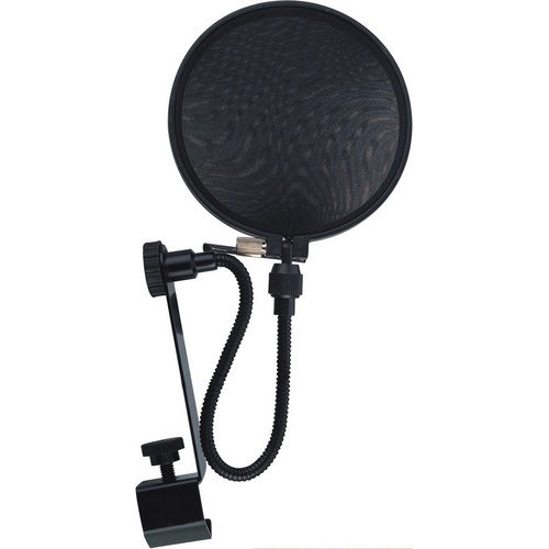 Proel Mic Pop Shield on Gooseneck Fitting (Black)