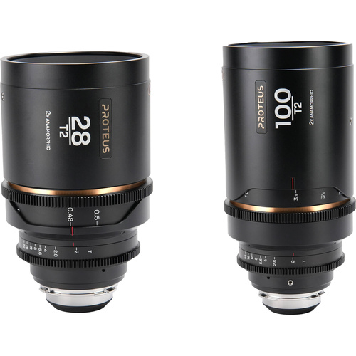 Laowa Proteus 28mm and 100mm 2X Anamorphic 2-Lens Bundle with EF Adapter (Arri PL, Amber, Metres)