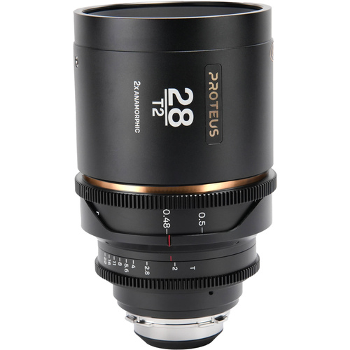 Laowa Proteus 28mm T2 2X Anamorphic Lens with EF Adapter (PL Mount, Amber, Metres)