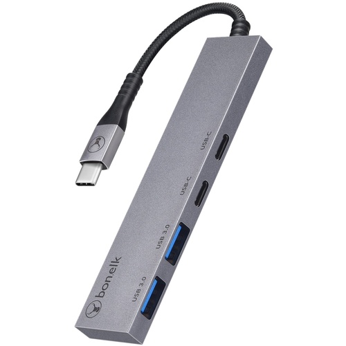Bonelk Long-Life USB-C 4-in-1 Multiport Slim Hub (Space Grey)