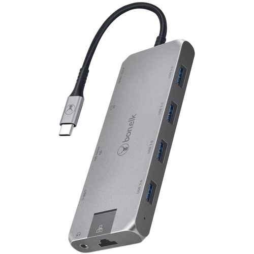 Bonelk Long-Life USB-C to 11-in-1 Multiport Hub (Space Grey)