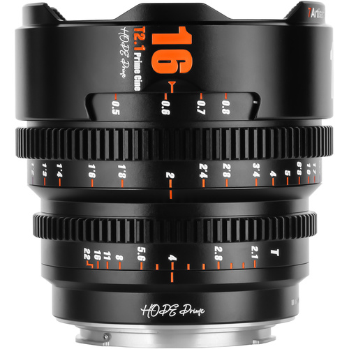 7Artisans HOPE 16mm T2.1 Cine Lens (E Mount, Black)