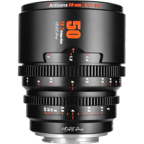 7Artisans HOPE 50mm T2.1 Cine Lens (RF Mount, Black)