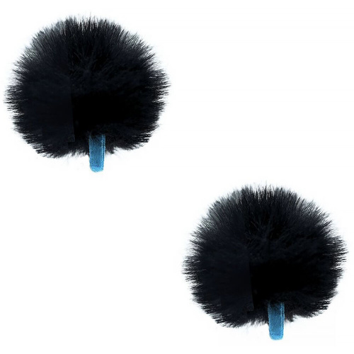 Radius Puffer Urchin Windshield for 0.07 to 0.15" Diameter Lavalier Microphones (Black, 2-Pack)