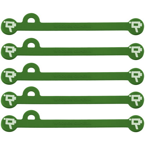 Wooden Camera Cine Mag Ties (5-Pack, Green, 6.8")