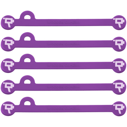 Wooden Camera Cine Mag Ties (5-Pack, Purple, 6.8")