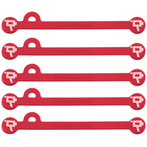 Wooden Camera Cine Mag Ties (5-Pack, Red, 4.1")