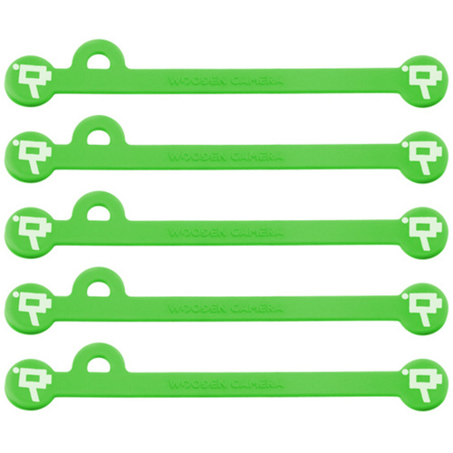 Wooden Camera Cine Mag Ties (5-Pack, Neon Green, 4.1")