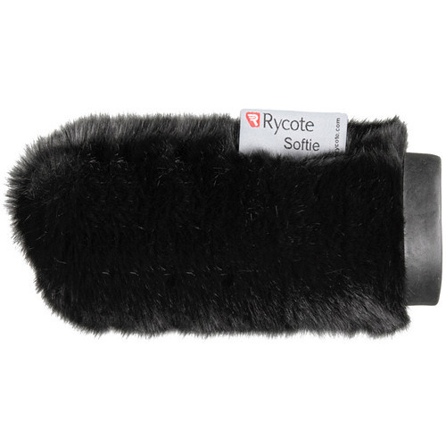 Rycote Standard Hole Short Fur Softie Windshield (4.7" Long, 0.7 to 0.8" Diameter Hole, Black)