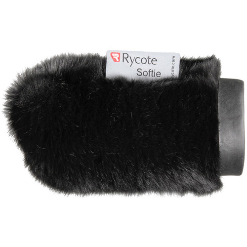 Rycote Standard Hole Short Fur Softie Windshield (3.9" Long, 0.7 to 0.8" Diameter Hole, Black)