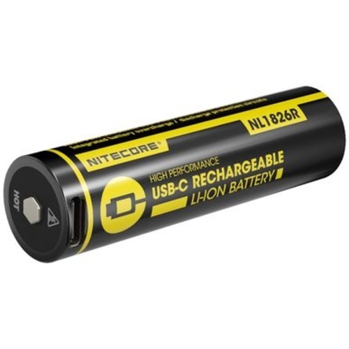 Nitecore NL1826R-C Li-Ion USB Rechargeable Battery 18650 (2600mAh)