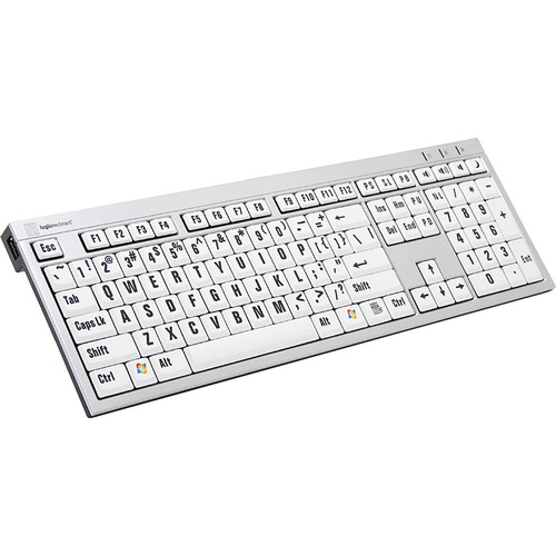 LogicKeyboard XLPrint PC Slim Line Keyboard with Large Print (Black on White)