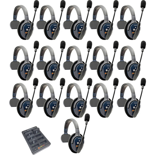 Eartec UltraLITE Pro16 Full-Duplex Wireless Intercom System with 16 Single-Ear Headsets (2.4 GHz)