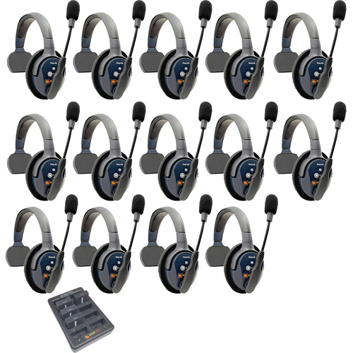 Eartec UltraLITE Pro16 Full-Duplex Wireless Intercom System with 14 Single-Ear Headsets (2.4 GHz)