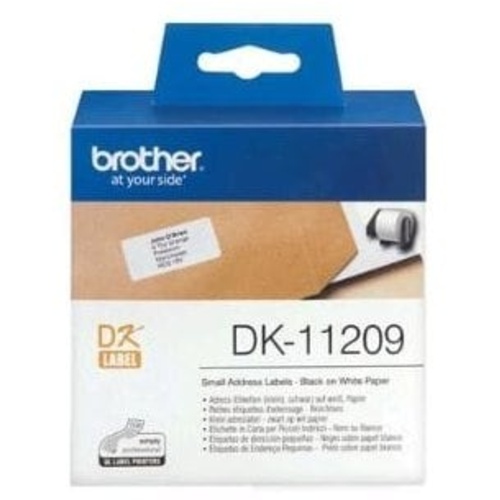 Brother DK11209 Small Address Die-Cut Paper Labels (White, 800 Labels, 1.1 x 2.4")