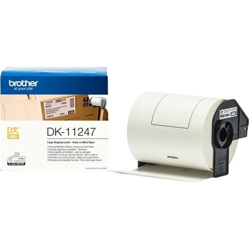 Brother DK11247 Large Shipping White Paper Labels (180 Labels, 4.07 x 6.4")