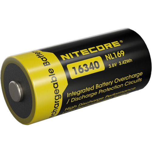 Nitecore NL169 16340 Li-Ion Rechargeable Battery (3.6V, 950mAh)