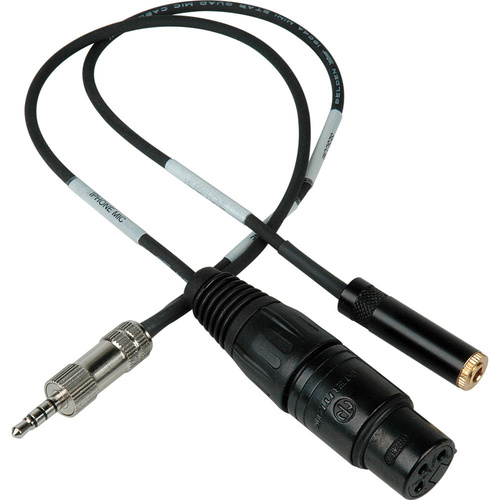 Sescom IPHONE-MIC-1 TRRS to XLR Mic & 3.5mm Monitoring Jack Cable