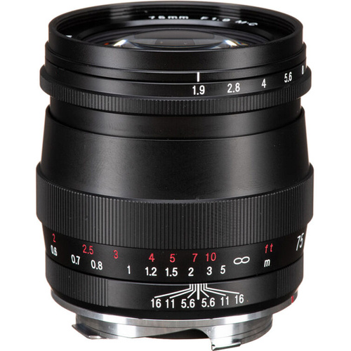 Voigtlander Ultron 75mm f/1.9 Lens (Multicoated, Matte Black)