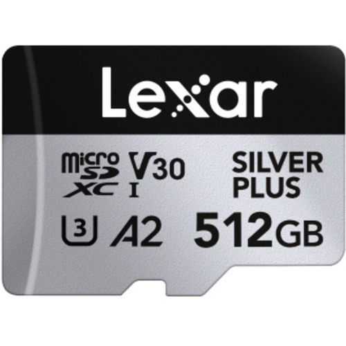 Lexar Professional 512GB SILVER PLUS microSDXC UHS-I Card