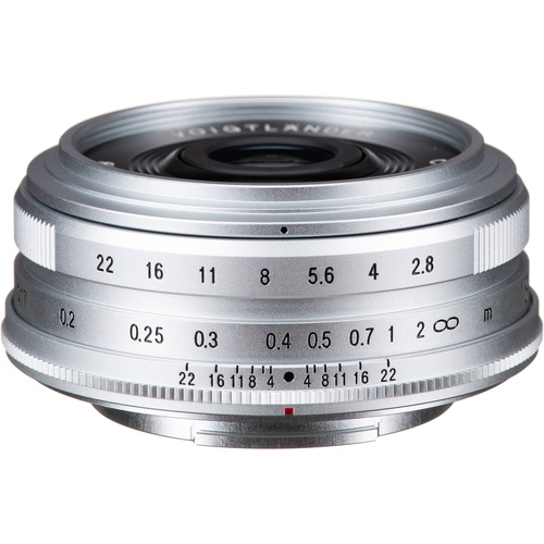 Voigtlander 18mm f/2.8 Color-Skopar Lens (FUJIFILM X, Silver)