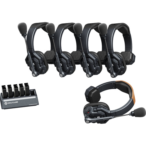 Hollyland Solidcom SE Global 5S 5-Person Full-Duplex Single-Ear Headset Intercom System (2.4 GHz)