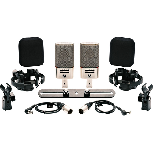 Austrian Audio OC818 Dual Set Plus Large-Diaphragm Multipattern Condenser Microphone (Pair, Silver)