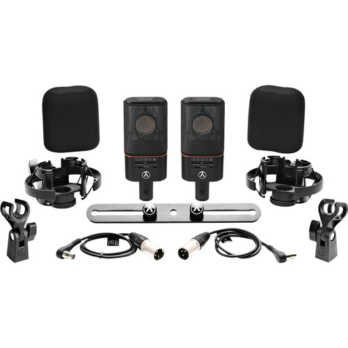 Austrian Audio OC818 Dual Set Plus Large-Diaphragm Multipattern Condenser Microphone (Pair, Black)