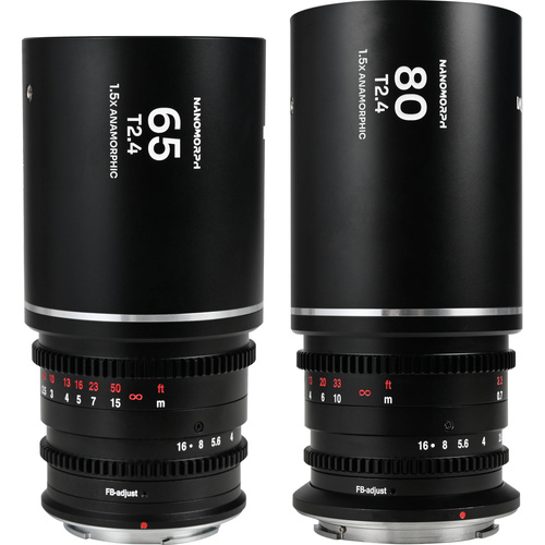 Laowa Nanomorph 65mm & 80mm T2.4 1.5X S35 2 Lens Bundle (MFT Mount, Silver)