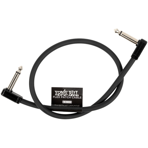 Ernie Ball Flex Single Patch Cable (18", Black)