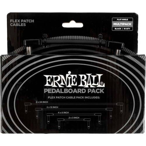 Ernie Ball Flex Patch Cables (Multi-Pack, Black)