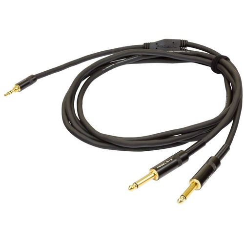 Proel Challenge Stereo TRS to 2x TS Split Lead (3m)
