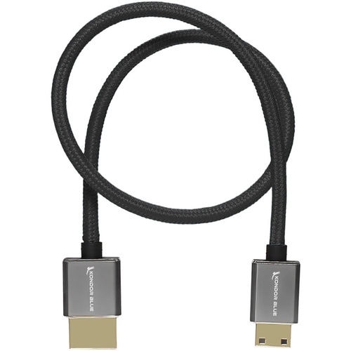 Kondor Blue High-Speed Mini-HDMI to HDMI Cable (Raven Black, 40cm)