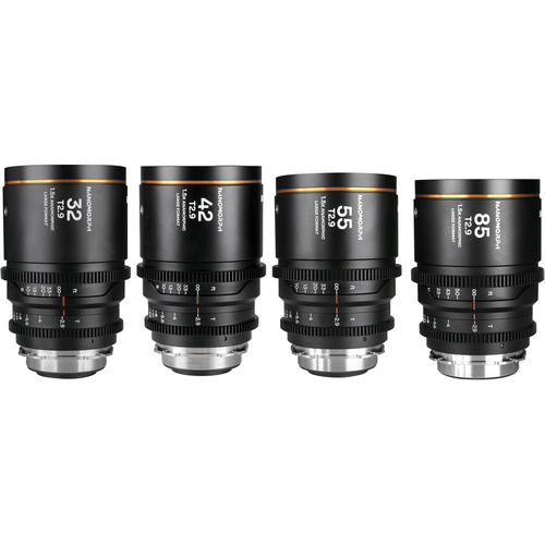 Laowa Nanomorph LF Prime 32/42/55/85mm 4-Lens Bundle (Amber)