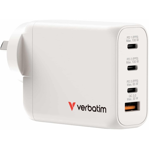Verbatim 100W 4-Port GaN Wall Charger