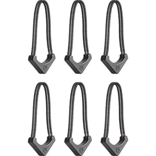 WANDRD WORRYLESS Locking Zipper Puller (Black, 6-Pack)
