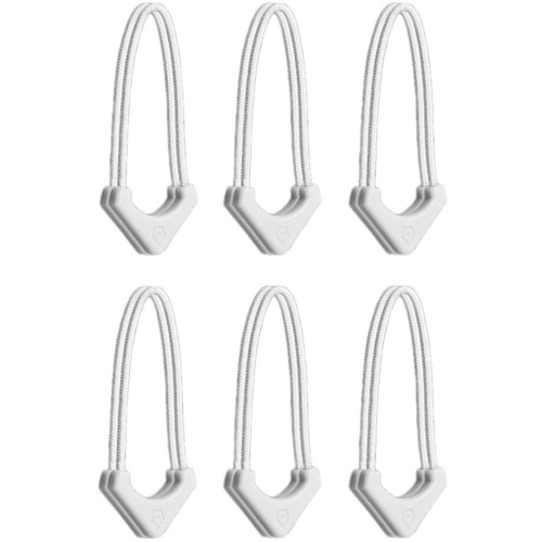 WANDRD WORRYLESS Locking Zipper Puller (Cloudbreak White, 6-Pack)