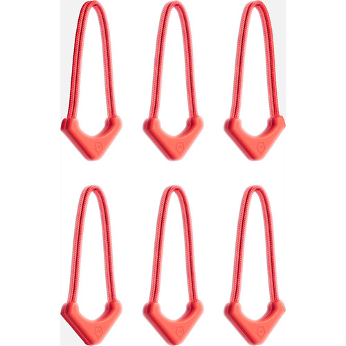 WANDRD WORRYLESS Locking Zipper Puller (Red, 6-Pack)